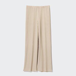 Uniqlo Pleated Straight Pants in Beige